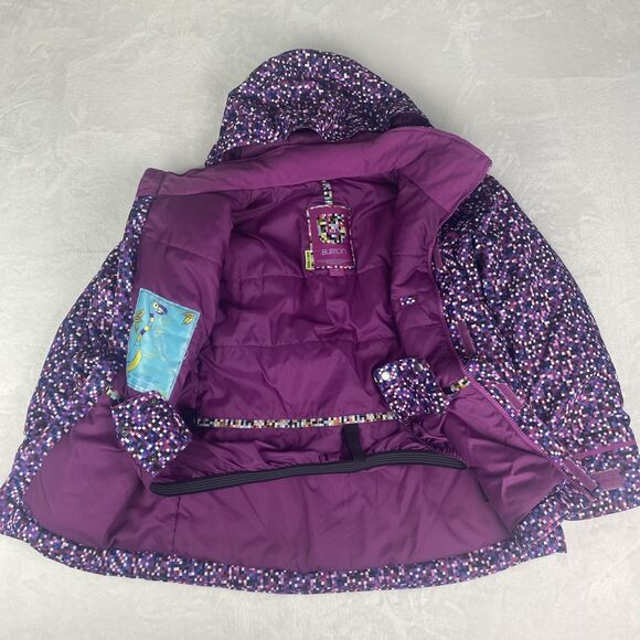 Burton Jacket Girls Medium Purple winter Snowboard Ski Full Zip Hooded Outdoors - Picture 3 of 11
